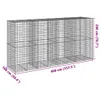 vidaXL Gabione mit Deckel 400x100x200 cm Verzinktes Eisen Produktbild-Vorschau 6