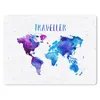 MuchoWow® Mauspad Mousepad Karte - Aquarellfarbe - Text Produktbild-Vorschau 1