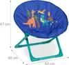 Relaxdays Moonchair Kinder, Dino, faltbar, HxBxT: 47 x 50 x Produktbild-Vorschau 4