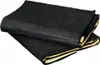 Two folded pieces of black sound-dampening material with beige edges are stacked on a white background. Produktbild-Vorschau