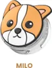 A close-up product shot of a corgi-shaped AirTag holder. Produktbild-Vorschau