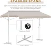 Outsunny Standmarkise Gartenmarkise mit Faltarm Terrasse Produktbild-Vorschau 7