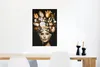 MuchoWow® Poster Frau - Blumen - Gold 40x60 cm - Plakate Produktbild-Vorschau 5