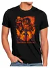 A man wearing a black t-shirt with a graphic print. Produktbild-Vorschau