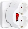 Steckdosen Adapter mit Schalter, Doppelstecker, Produktbild-Vorschau 5