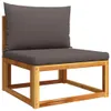 vidaXL 6-tlg. Gartensofa-Set mit Kissen Holz Akazie & Seil Produktbild-Vorschau 6
