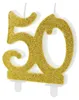 Geburtstagskerze Zahl 50, gold 7,5cm Produktbild-Vorschau 8