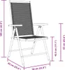 vidaXL Záhradné stoličky skladacie 6 ks Textilné čierne Náhľad obrázku produktu 6