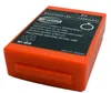 A close-up studio shot of an orange battery pack with a black label. Produktbild-Vorschau