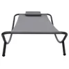 The Living Store Gartenbett Grau 200×90 cm Stahl Produktbild-Vorschau 3