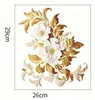 GKA WC Deckel Aufkleber goldene Blumen Toilettendeckel Produktbild-Vorschau 4