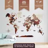 3D Dřevěná Mapa Světa Green Split– Multicolor nástěnná Náhled obrázku produktu 6