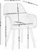 A diagram showing the dimensions of a chair. Podgląd zdjęcia produktu