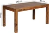 FineBuy Tavolo da pranzo 140 cm in legno massello di Anteprima dell’immagine prodotto 3