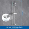 Auralum Chrom Duschkopf Set 70cm Edelstahl Duschstange 5 Produktbild-Vorschau 2
