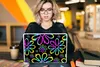 MuchoWow® Laptop Aufkleber Sticker Cover Blumen - Neon - Produktbild-Vorschau 5