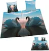Partner Bettwäsche 4tlg. Schwanenpaar 135x200 cm (80x80 cm) Produktbild-Vorschau 1
