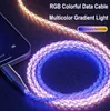 USB-C LED RGB leuchtendes Kabel Schnellladekabel Typ A-C Produktbild-Vorschau 4