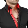 Reslad Herren Langarm Hemd Alabama RS-7050 Schwarz-Rot M Produktbild-Vorschau 5