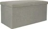 A gray storage ottoman is shown against a white background. Podgląd zdjęcia produktu