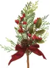 Tannenzweig künstlich 25cm mit roten Beeren und Produktbild-Vorschau 1