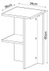 CALICOSY - Table de chevet carrée avec étagère H60 cm - Voir les images du produit 5