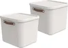 Rotho 2er-Set Aufbewahrungsbox 40L Maloja - Kunststoffbox Produktbild-Vorschau 1