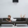 Relaxdays – lampa sufitowa z kryształów, klosz z organzy, Podgląd zdjęcia produktu 3