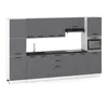 ULWEHOME | Küchenzeile 320 cm Anthrazit, Küchenmöbel-Set Produktbild-Vorschau 2