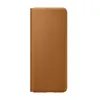 A brown leather flip case for a Samsung Galaxy Z Fold3. Produktbild-Vorschau
