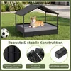 COSTWAY Lit pour chien d'extérieur, lit surélevé en rotin Voir les images du produit 6