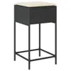 CLORIS 9-tlg. Gartenbar-Set mit Kissen Schwarz Poly Rattan Produktbild-Vorschau 4