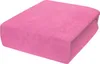 A pink fitted sheet is folded and presented on a white background. Produktbild-Vorschau