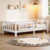 Lit bébé 90x200 cm avec barrières de sécurité, étagère à Voir les images du produit 7