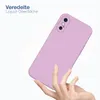A hand holding a purple phone case against a white background. Produktbild-Vorschau