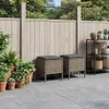 vidaXL Tabourets de jardin, lot de 2, gris et gris foncé, Voir les images du produit 3