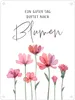 Aquarell Blumen Metallschild in 15x20 cm mit Spruch Ein Produktbild-Vorschau 1