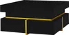 A black coffee table with gold accents, shown from a three-quarter angle against a white background. Produktbild-Vorschau
