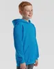 A young boy wearing a blue hooded sweatshirt, shown from the side. Produktbild-Vorschau