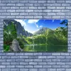 Glasbilder 140x70 Wandbild Druck auf Glas Gebirge See Natur Produktbild-Vorschau 2