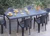 Dmora Tavolo da Esterno Abbaviva 90x150x72h cm Nero Anteprima dell’immagine prodotto 5