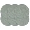 vidaXL Sets de table 6 pcs. Uni Vert Olive 38 cm Rond Jute Voir les images du produit 4