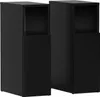 Two black bedside tables are shown side-by-side against a white background. Náhľad obrázku produktu