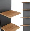 Two sets of shelves are shown, one angled and one straight, against a gray background. Anteprima dell’immagine prodotto
