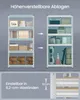 Comparison of two shelving units showing adjustable shelf heights. Produktbild-Vorschau