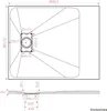 100 x 80 cm Duschwanne Duschwannen-Set SMC Duschtasse Weiß Produktbild-Vorschau 3