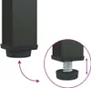 A close-up view of the adjustable foot of a piece of furniture, showing the screw mechanism for height adjustment. Produktbild-Vorschau