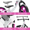 Bixe 12-inch kinderloopfiets, roze - Aluminium fiets zonder Productafbeelding-voorbeeld 3