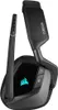 A black gaming headset with a blue illuminated logo on a white background. Produktbild-Vorschau