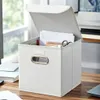 2 Stück weiß Faltbox 25 x 25 x 25 cm Aufbewahrungsbox Produktbild-Vorschau 3